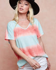 BiBi Tiedye Printed Hacci Knit Top