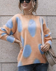 Pattern Drop Shoulder Sweater
