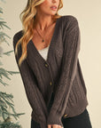 Hollow Knit Drop Shoulder Cardigan