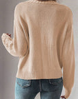 Hollow Knit Drop Shoulder Cardigan