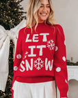 LET IT SNOW Christmas Holiday Sweater