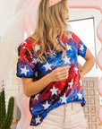 BiBi American Theme Star Pattern Sequin Top