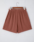 Lace Patchwork Drawstring High Waist Shorts