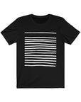 Mens T-Shirt with Lines in Black