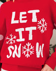 LET IT SNOW Christmas Holiday Sweater