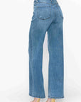 Bytos Full Size High Rise Wide Leg Jeans