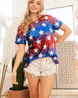 BiBi American Theme Star Pattern Sequin Top