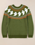 Kaylee Halloween Ghost Pattern Sweater