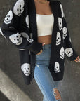 Halloween Print Knit Cardigan