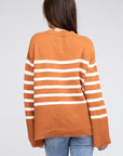 Ribbed Hem Stripe Sweater
