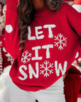 LET IT SNOW Christmas Holiday Sweater