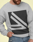 Men's Double Slanted Logo Crewneck Sweatshirt
