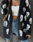 Halloween Print Knit Cardigan