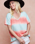 BiBi Tiedye Printed Hacci Knit Top