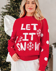 LET IT SNOW Christmas Holiday Sweater