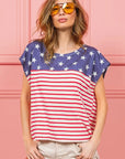 BiBi Star Rpinted with Stripe Combo Top