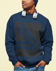 Men's Double Slanted Logo Crewneck Sweatshirt