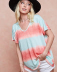 BiBi Tiedye Printed Hacci Knit Top