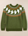 Kaylee Halloween Ghost Pattern Sweater