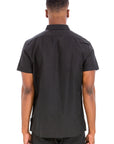 Black Short Sleeve Button Down Shirt