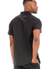 Black Short Sleeve Button Down Shirt
