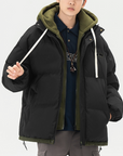 Layered Hooded Puffer Jacket