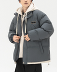 Layered Hooded Puffer Jacket