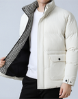 Houndstooth Puffer Jacket