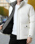 Houndstooth Puffer Jacket