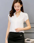 Slim Fit V Neck Blouse