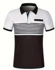 Stripe Short Sleeve Polo Shirt