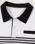 Stripe Short Sleeve Polo Shirt
