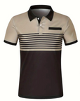 Stripe Short Sleeve Polo Shirt