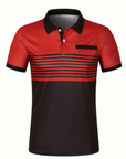 Stripe Short Sleeve Polo Shirt