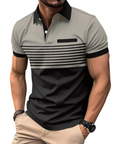 Stripe Short Sleeve Polo Shirt