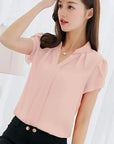 Slim Fit V Neck Blouse