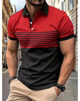 Stripe Short Sleeve Polo Shirt