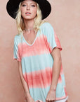 BiBi Tiedye Printed Hacci Knit Top