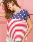 BiBi Star Rpinted with Stripe Combo Top
