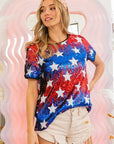 BiBi American Theme Star Pattern Sequin Top