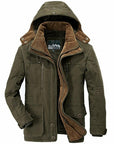 Hooded Winter Parka Coat with Inner Fleece
