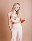 Crochet Lace High Neck Bralette