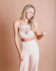 Crochet Lace High Neck Bralette