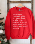 Dear Santa Christmas Sweatshirt