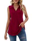 Mothers Day Gifts -Womens Summer Tank Loose Fit Causal Polo Shirts