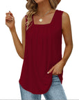 Womens Cute Tank Loose Fit Causal U Neck Top