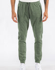 Green Heathered Cotton Sweats