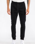 Black Heathered Cotton Sweats