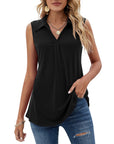 Mothers Day Gifts -Womens Summer Tank Loose Fit Causal Polo Shirts