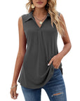 Mothers Day Gifts -Womens Summer Tank Loose Fit Causal Polo Shirts